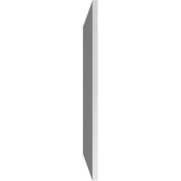 Ekena Millwork Vertical Surface Mount PVC Gable Vent: Non-Functional, w/ 3-1/2"W x 1"P Standard Frame, 24"W x 34"H - GVPVE24X3401SN