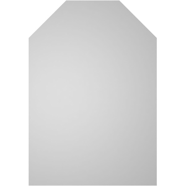Ekena Millwork Octagonal Top Surface Mount PVC Gable Vent w/ 2"W x 1-1/2"P Brickmould Frame, 18"W x 26"H - GVPOT18X2602SN