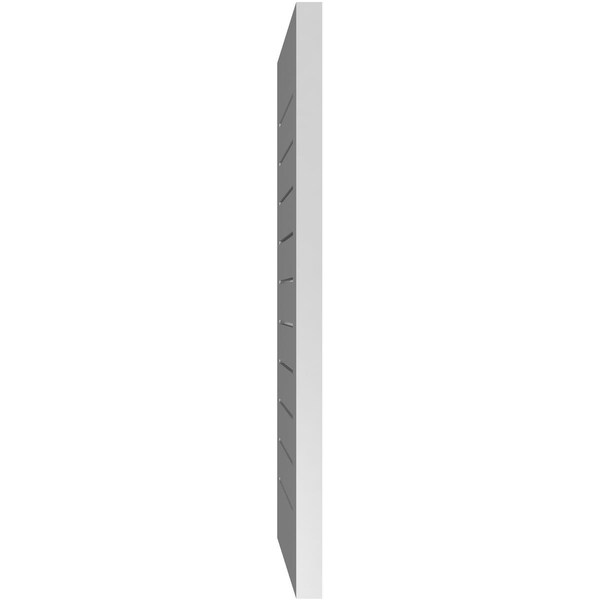 Ekena Millwork Vertical Surface Mount PVC Gable Vent: Functional, w/ 2"W x 1-1/2"P Brickmould Frame, 14"W x 34"H - GVPVE14X3402SF