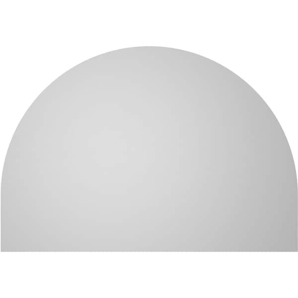 Ekena Millwork Round Top Surface Mount PVC Gable Vent: Non-Functional, w/ 3-1/2"W x 1"P Standard Frame, 26"W x 18"H - GVPRT26X1801SN