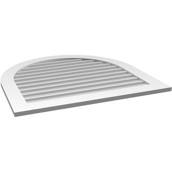 Ekena Millwork Round Top Surface Mount PVC Gable Vent: Non-Functional, w/ 3-1/2"W x 1"P Standard Frame, 38"W x 36"H - GVPRT38X3601SN