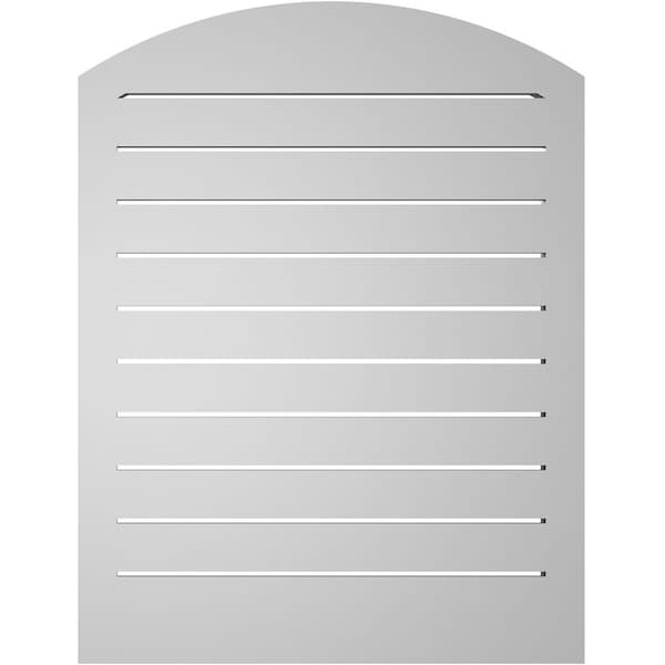Ekena Millwork Arch Top Surface Mount PVC Gable Vent w/ 2"W x 2"P Brickmould Sill Frame, 26"W x 32"H - GVPAR26X3203SN