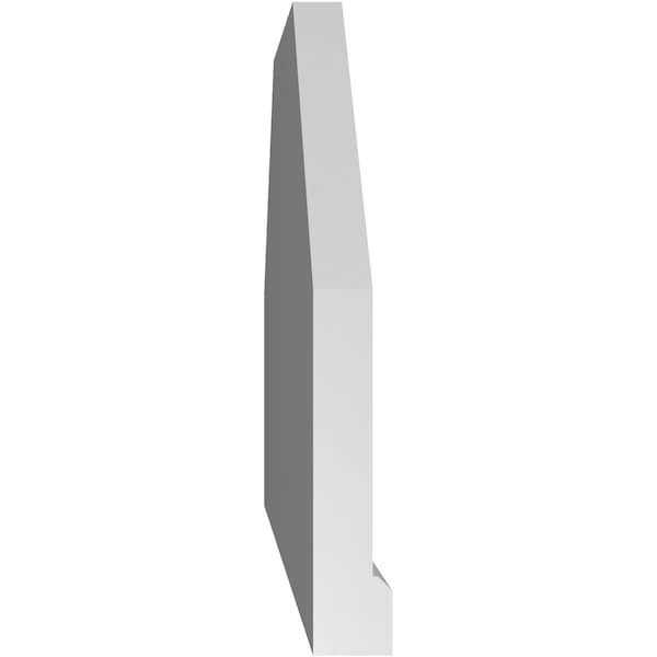 Ekena Millwork Octagonal Top Surface Mount PVC Gable Vent w/ 2"W x 2"P Brickmould Sill Frame, 30"W x 18"H - GVPOT30X1803SN