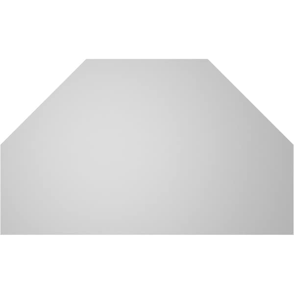 Ekena Millwork Octagonal Top Surface Mount PVC Gable Vent w/ 2"W x 2"P Brickmould Sill Frame, 30"W x 18"H - GVPOT30X1803SN