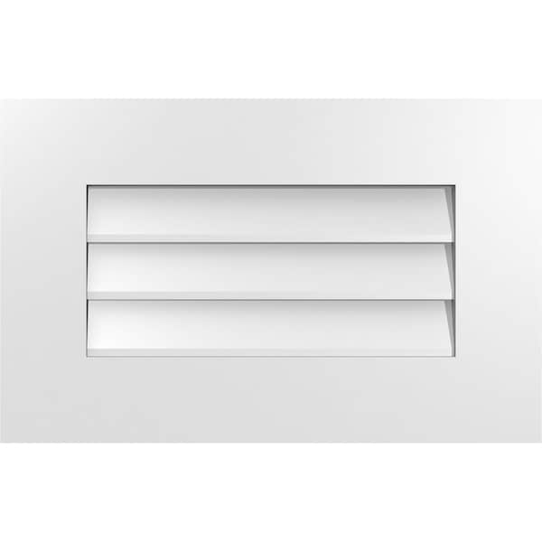 Ekena Millwork Vertical Surface Mount PVC Gable Vent: Non-Functional, w/ 3-1/2"W x 1"P Standard Frame, 22"W x 14"H - GVPVE22X1401SN