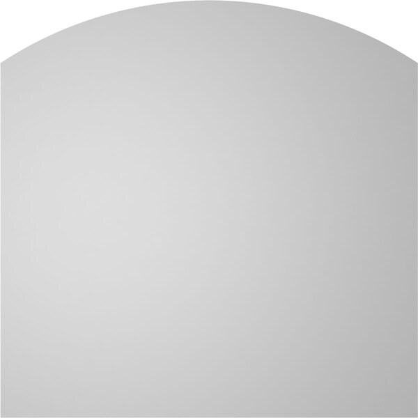 Ekena Millwork Arch Top Surface Mount PVC Gable Vent: Functional, w/ 2"W x 2"P Brickmould Sill Frame, 24"W x 24"H - GVPAR24X2403SF