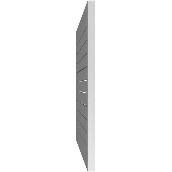 Ekena Millwork Vertical Surface Mount PVC Gable Vent: Functional, w/ 2"W x 1-1/2"P Brickmould Frame, 36"W x 34"H - GVPVE36X3402SF