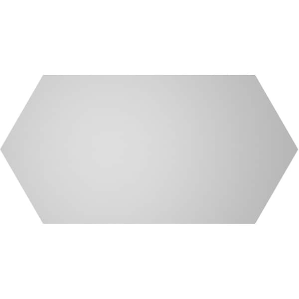 Ekena Millwork Half Round Surface Mount PVC Gable Vent w/ 2"W x 2"P Brickmould Sill Frame, 24"W x 12"H - GVPHR24X1203SN