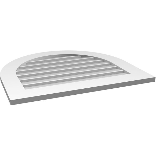 Ekena Millwork Round Top Surface Mount PVC Gable Vent: Non-Functional, w/ 3-1/2"W x 1"P Standard Frame, 30"W x 26"H - GVPRT30X2601SN