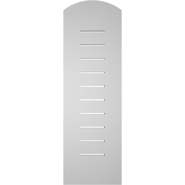 Ekena Millwork Arch Top Surface Mount PVC Gable Vent: Non-Functional, w/ 3-1/2"W x 1"P Standard Frame, 12"W x 36"H - GVPAR12X3601SN