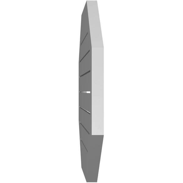 Ekena Millwork Octagonal Surface Mount PVC Gable Vent: Functional, w/ 2"W x 1-1/2"P Brickmould Frame, 26"W x 26"H - GVPOC26X2602SF