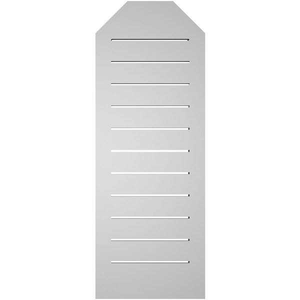 Ekena Millwork Octagonal Top Surface Mount PVC Gable Vent w/ 2"W x 2"P Brickmould Sill Frame, 14"W x 38"H - GVPOT14X3803SF
