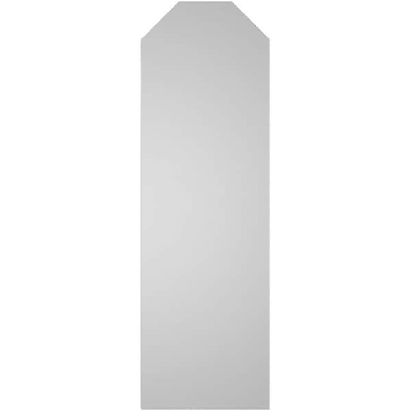 Ekena Millwork Octagonal Top Surface Mount PVC Gable Vent w/ 3-1/2"W x 1"P Standard Frame, 12"W x 38"H - GVPOT12X3801SN