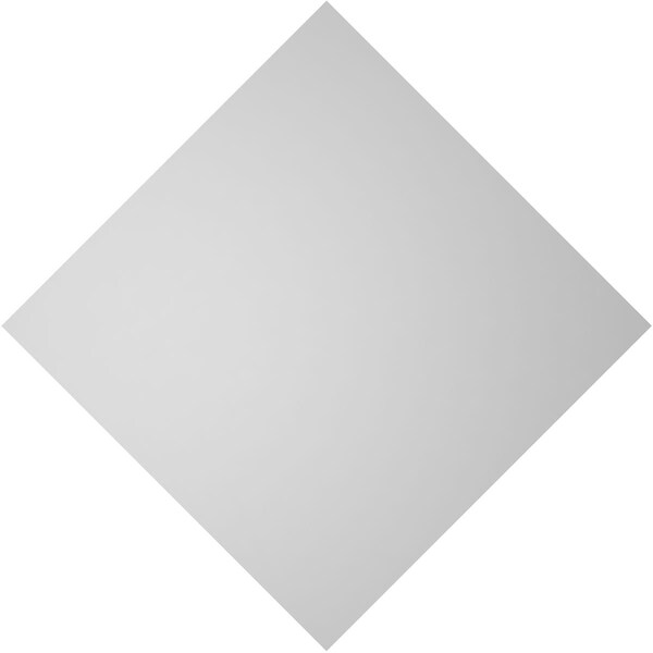 Ekena Millwork Diamond Surface Mount PVC Gable Vent: Functional, w/ 3-1/2"W x 1"P Standard Frame, 36"W x 36"H - GVPDI36X3601SF