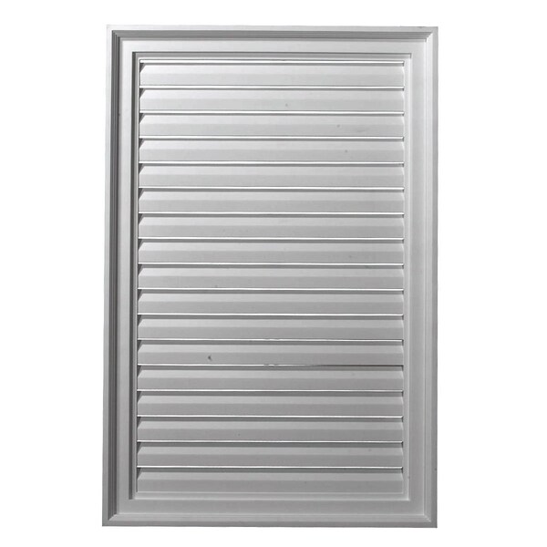 Ekena Millwork Vertical Urethane Gable Vent Louver, Functional, 24"W x 22"H - GVVE24X22F