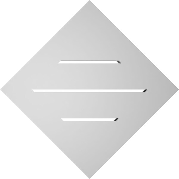Ekena Millwork Diamond Surface Mount PVC Gable Vent: Non-Functional, w/ 3-1/2"W x 1"P Standard Frame, 42"W x 42"H - GVPDI42X4201SN