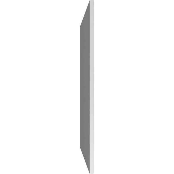 Ekena Millwork Vertical Surface Mount PVC Gable Vent: Non-Functional, w/3-1/2"W x 1"H, Standard Frame, 30"W x 40"H - GVPVE30X4001SN