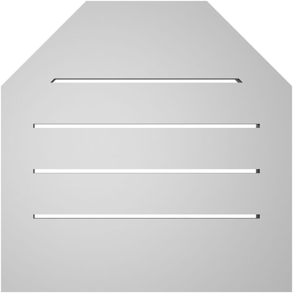 Ekena Millwork Octagonal Top Surface Mount PVC Gable Vent w/ 2"W x 2"P Brickmould Sill Frame, 18"W x 18"H - GVPOT18X1803SF