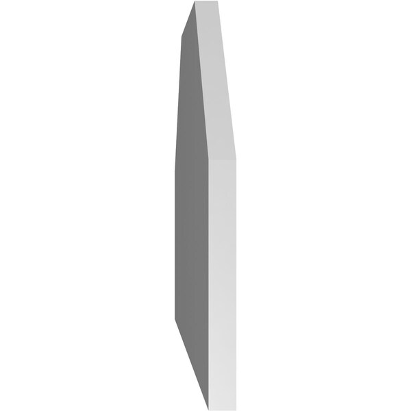 Ekena Millwork Octagonal Top Surface Mount PVC Gable Vent w/ 2"W x 1-1/2"P Brickmould Frame, 36"W x 24"H - GVPOT36X2402SN