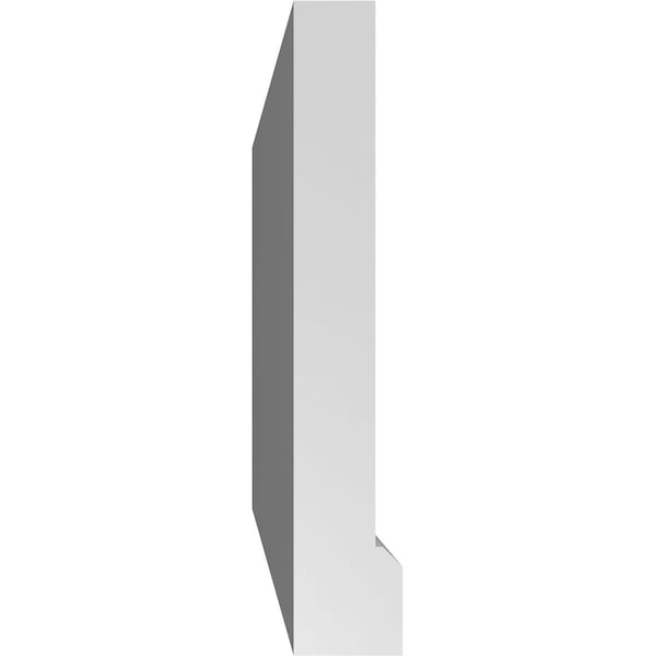 Ekena Millwork Vertical Surface Mount PVC Gable Vent w/ 2"W x 2"H , Brickmould Sill Frame, 28"W x 12"H - GVPVE28X1203SN