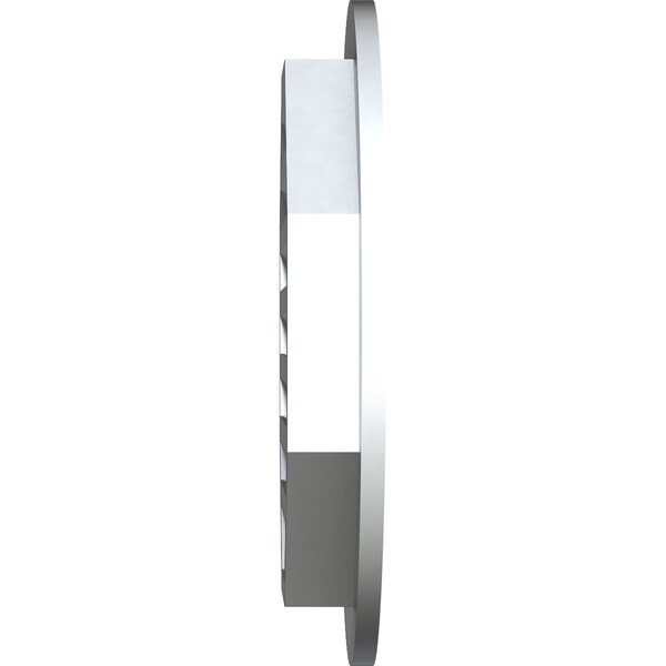 Ekena Millwork Round Gable Vent Functional, PVC Gable Vent w/ 1" x 4" Flat Trim Frame, 32"W x 32"H - GVPRO32X3201FUN