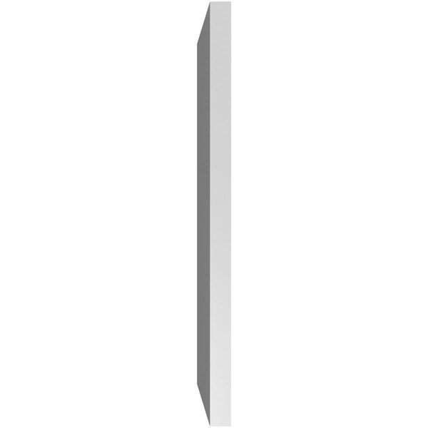 Ekena Millwork Vertical Surface Mount PVC Gable Vnt: Non-Functional, w/2"W x 1-1/2"H, Brickmould Frame, 12"W x 30"H - GVPVE12X3002SN