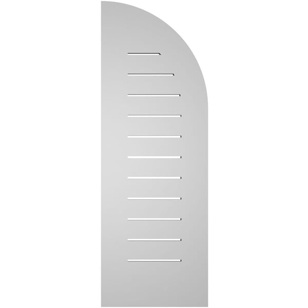 Ekena Millwork Quarter Round Top Left Surface Mount PVC Gable Vent w/ 3-1/2"W x 1"P Standard Frame, 14"W x 40"H - GVPQL14X4001SF