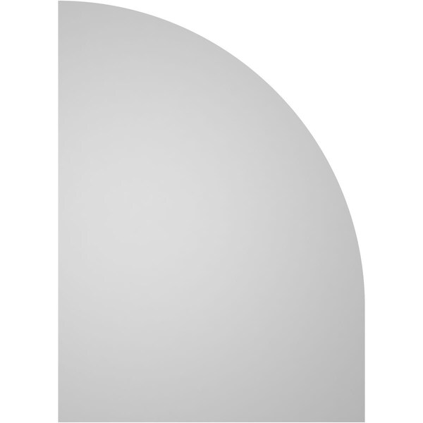 Ekena Millwork Quarter Round Top Left Surface Mount PVC Gable Vent w/ 3-1/2"W x 1"P Standard Frame, 16"W x 22"H - GVPQL16X2201SN
