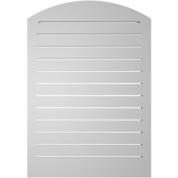 Ekena Millwork Arch Top Surface Mount PVC Gable Vent: Non-Functional, w/2"W x 1-1/2"P Brickmould Frame, 28"W x 38"H - GVPAR28X3802SN