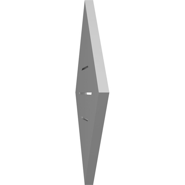 Ekena Millwork Diamond Surface Mount PVC Gable Vent: Non-Functional, w/ 3-1/2"W x 1"P Standard Frame, 20"W x 20"H - GVPDI20X2001SN