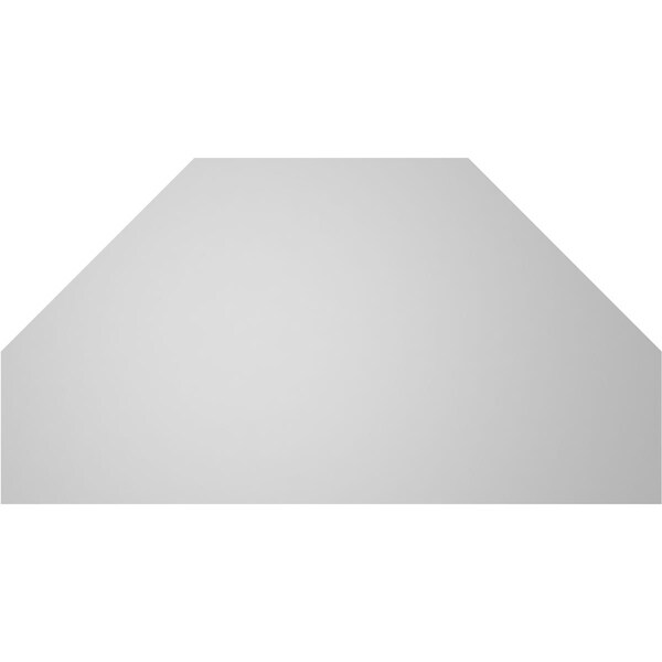 Ekena Millwork Octagonal Top Surface Mount PVC Gable Vent w/ 2"W x 2"P Brickmould Sill Frame, 42"W x 22"H - GVPOT42X2203SN
