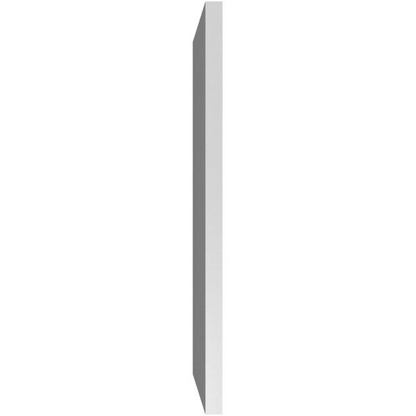 Ekena Millwork Vertical Surface Mount PVC Gable Vnt: Non-Functional, w/2"W x 1-1/2"H, Brickmould Frame, 14"W x 36"H - GVPVE14X3602SN