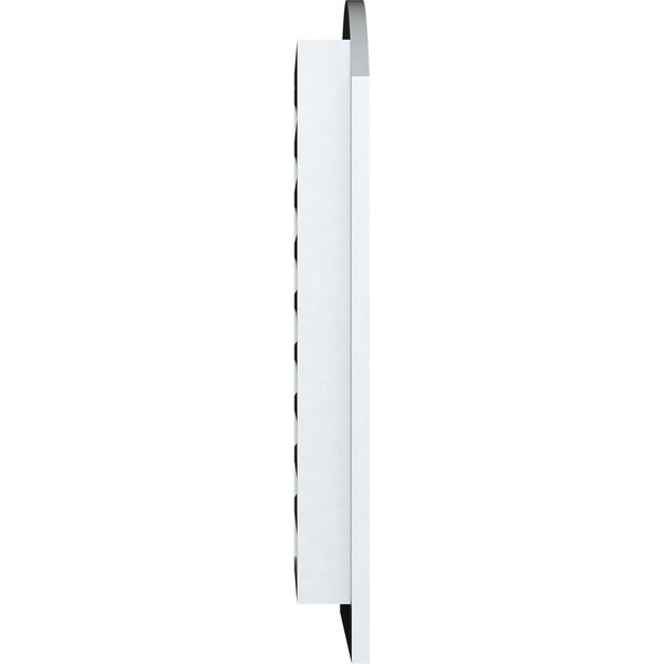 Ekena Millwork Arch Top Gable Vent Functional, PVC Gable Vent w/ 1" x 4" Flat Trim Frame, 16"W x 36"H - GVPAR16X3601FUN