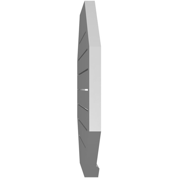 Ekena Millwork Octagonal Surface Mount PVC Gable Vent: Functional, w/ 2"W x 2"P Brickmould Sill Frame, 26"W x 26"H - GVPOC26X2603SF