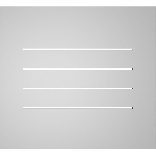Ekena Millwork Vertical Surface Mount PVC Gable Vent: Functional, w/ 3-1/2"W x 1"P Standard Frame, 24"W x 22"H - GVPVE24X2201SF