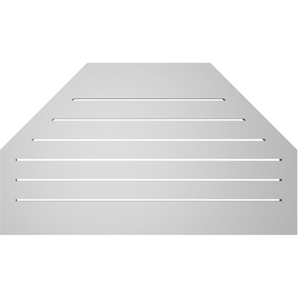 Ekena Millwork Octagonal Top Surface Mount PVC Gable Vent w/ 2"W x 1-1/2"P Brickmould Frame, 38"W x 22"H - GVPOT38X2202SF