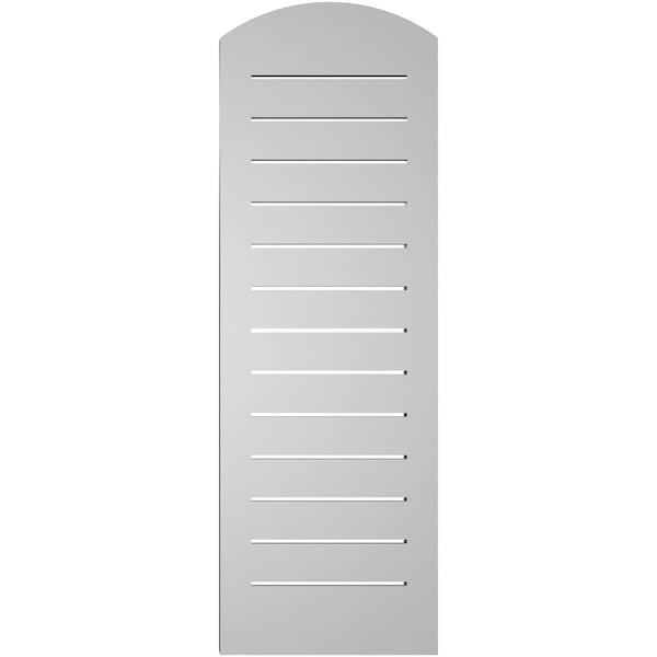 Ekena Millwork Arch Top Surface Mount PVC Gable Vent: Non-Functional, w/2"W x 1-1/2"P Brickmould Frame, 14"W x 40"H - GVPAR14X4002SN
