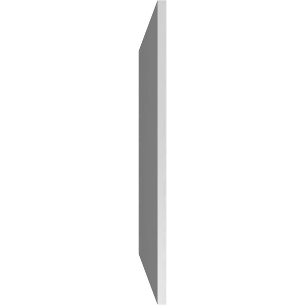 Ekena Millwork Vertical Surface Mount PVC Gable Vent: Non-Functional, w/3-1/2"W x 1"H, Standard Frame, 30"W x 34"H - GVPVE30X3401SN