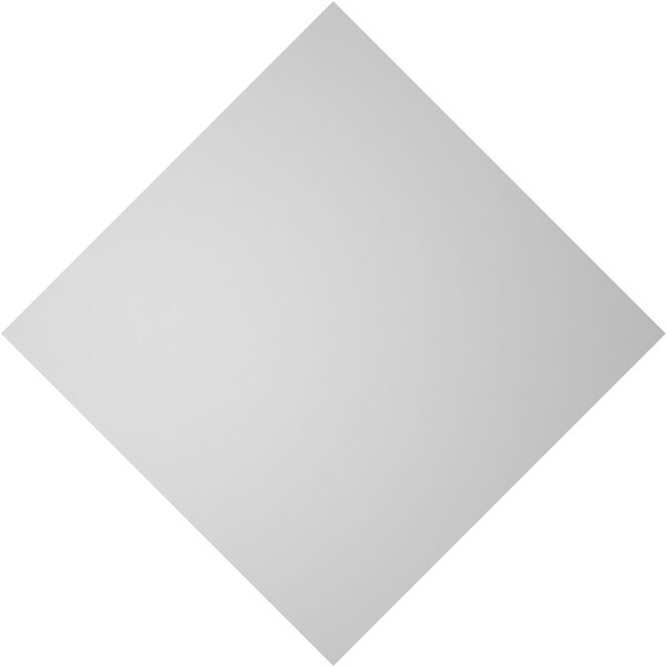 Ekena Millwork Diamond Surface Mount PVC Gable Vent: Functional, w/ 3-1/2"W x 1"P Standard Frame, 38"W x 38"H - GVPDI38X3801SF