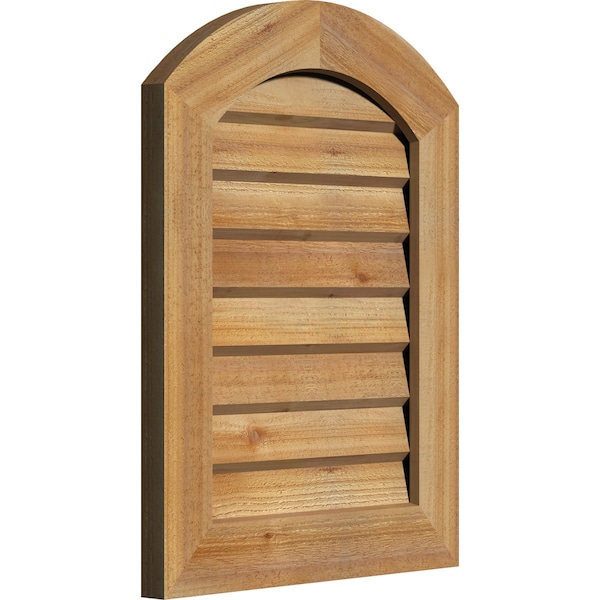 Ekena Millwork Arch Top Gable Vent Non-Functional Western Red Cedar Gable Vent w/Decorative Face Frame, 16"W x 36"H - GVWAR16X3602RDUWR