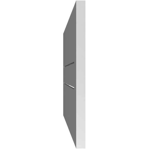 Ekena Millwork Vertical Surface Mount PVC Gable Vent: Functional, w/ 3-1/2"W x 1"P Standard Frame, 38"W x 16"H - GVPVE38X1601SF