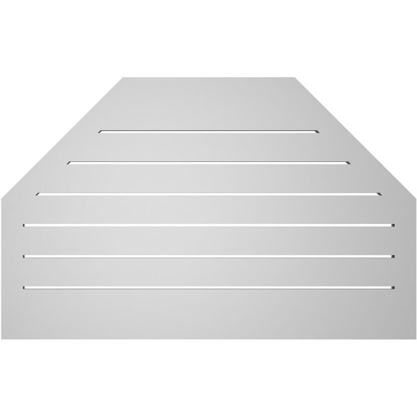 Ekena Millwork Octagonal Top Surface Mount PVC Gable Vent w/ 2"W x 1-1/2"P Brickmould Frame, 38"W x 24"H - GVPOT38X2402SF