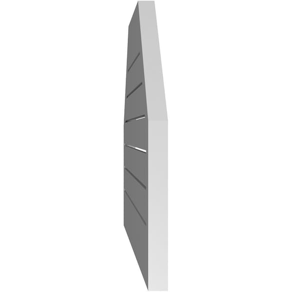 Ekena Millwork Octagonal Top Surface Mount PVC Gable Vent w/ 2"W x 1-1/2"P Brickmould Frame, 38"W x 24"H - GVPOT38X2402SF