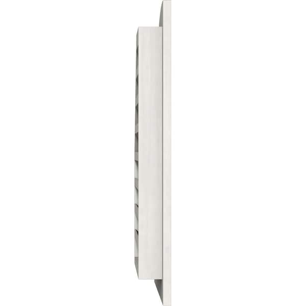 Ekena Millwork Quarter Round Top Right Western Red Cedar Gable Vent w/1" x 4" Flat Trim Frame, 06"W x 36"H - GVWQR06X3601RFPWR