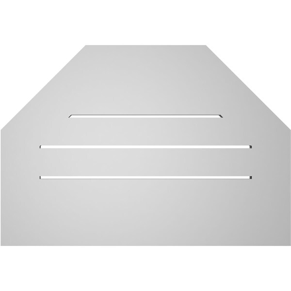 Ekena Millwork Octagonal Top Surface Mount PVC Gable Vent: Functional, w/ 3-1/2"W x 1"P Standard Frame, 26"W x 18"H - GVPOT26X1801SF