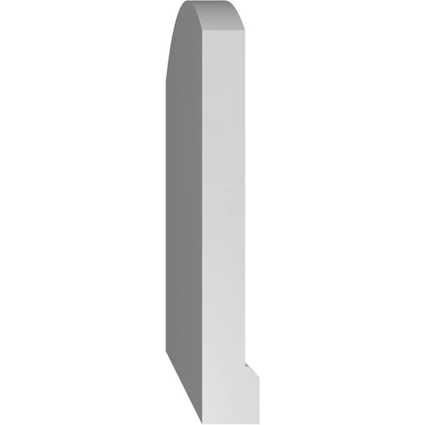 Ekena Millwork Arch Top Surface Mount PVC Gable Vent: Functional, w/ 2"W x 2"P Brickmould Sill Frame, 14"W x 16"H - GVPAR14X1603SF