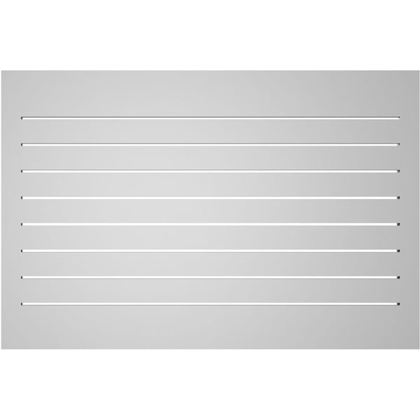 Ekena Millwork Vertical Surface Mount PVC Gable Vent: Functional, w/ 2"W x 2"P Brickmould Sill Frame, 42"W x 28"H - GVPVE42X2803SF