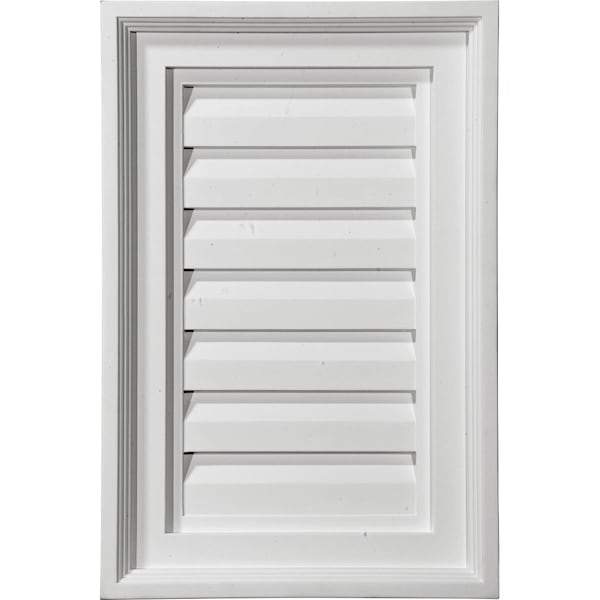 Ekena Millwork Vertical Urethane Gable Vent Louver, Functional, 15"W x 13"H - GVVE15X13F