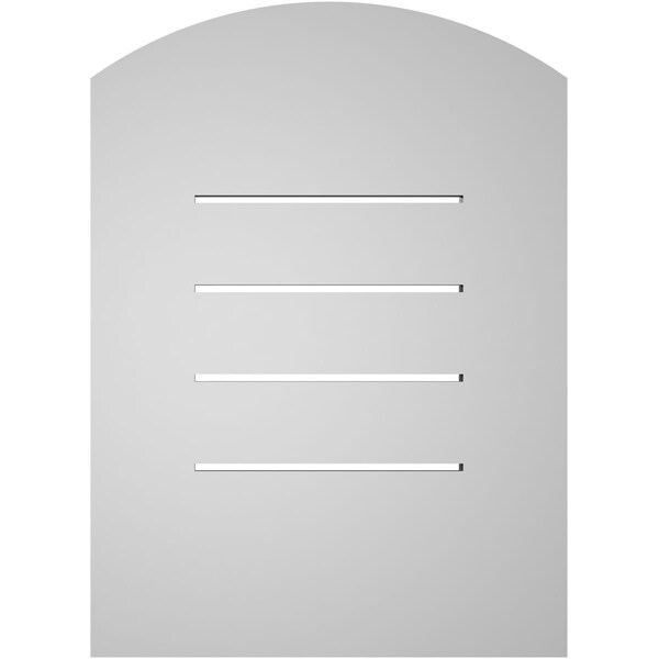 Ekena Millwork Arch Top Surface Mount PVC Gable Vent: Non-Functional, w/ 3-1/2"W x 1"P Standard Frame, 16"W x 20"H - GVPAR16X2001SN