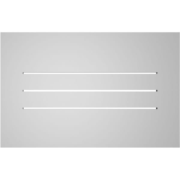 Ekena Millwork Vertical Surface Mount PVC Gable Vent: Functional, w/ 3-1/2"W x 1"P Standard Frame, 28"W x 18"H - GVPVE28X1801SF
